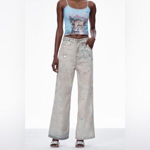 Innovare most wanted Carbrey Print Bleached Jeans NWOT